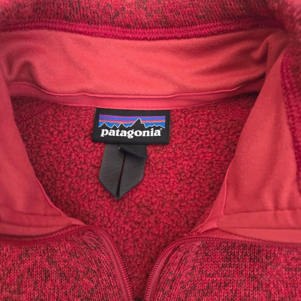 Patagonia Better Sweater Red Pullover Quarter Zip Long Sleeve Small S - Picture 6 of 13